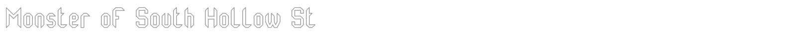 Monster of South St font preview